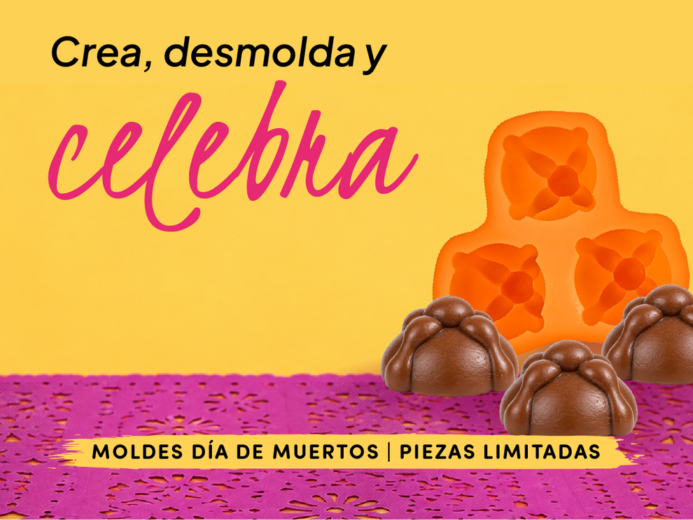 Velas decorativas hechas con molde de día de muertos en Moldemania versión movil
