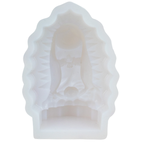 Molde Virgencita Plis 3D 11 cm Molde de Silicón