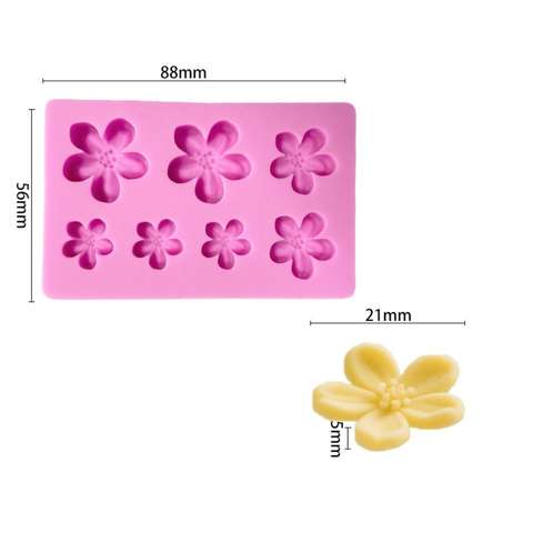 Molde 3D Flores chicas para Vela