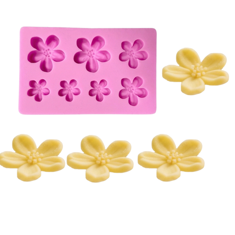 Molde 3D Flores chicas para Vela