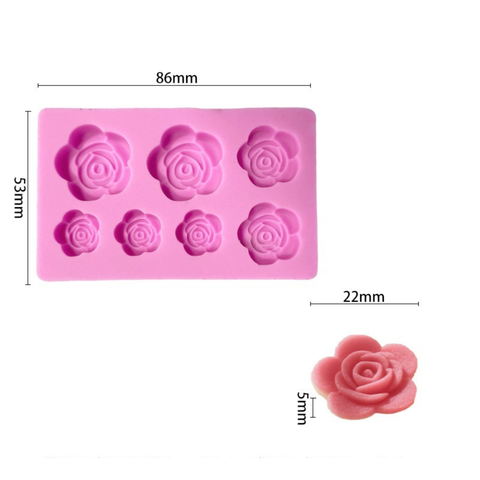 Molde para Vela Mini rosas 3D