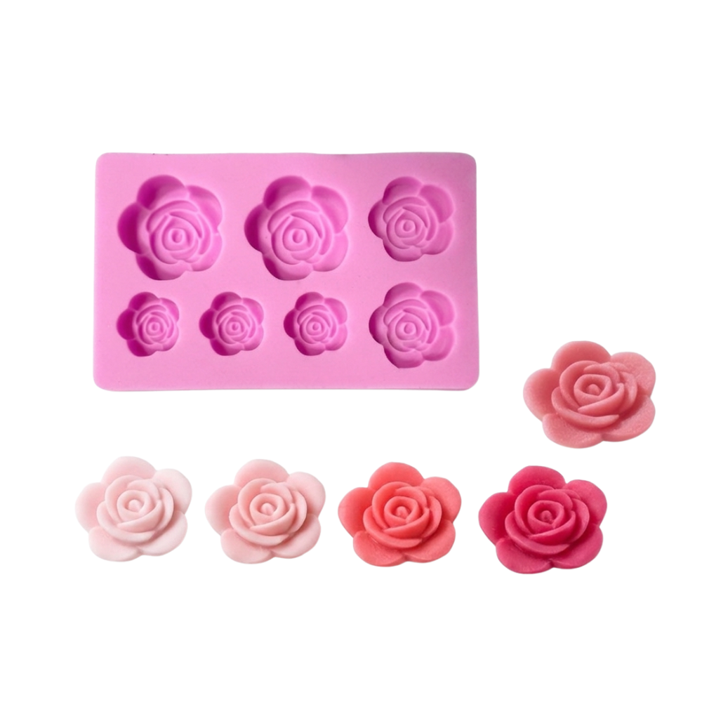 Molde para Vela Mini rosas 3D