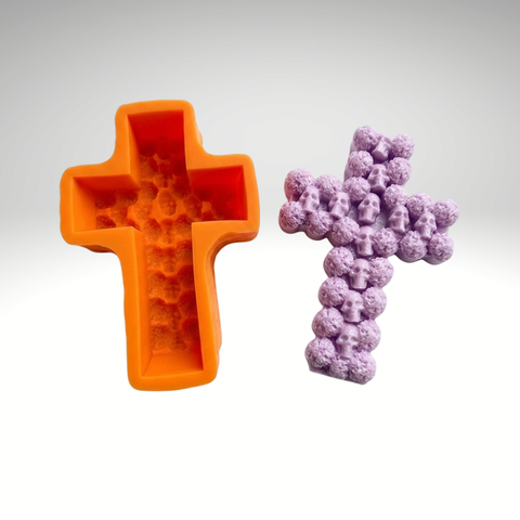 Molde Cruz de Cráneos y Cempasúchil