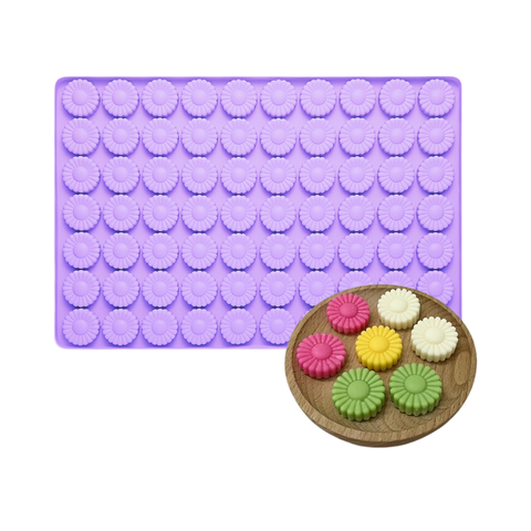 Molde 70 Mini Margaritas Flores para Gomitas