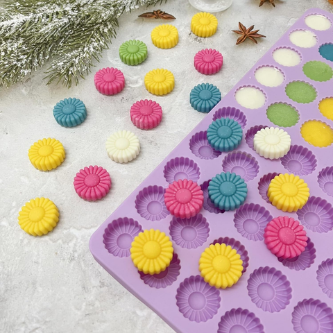 Molde 70 Mini Margaritas Flores para Gomitas
