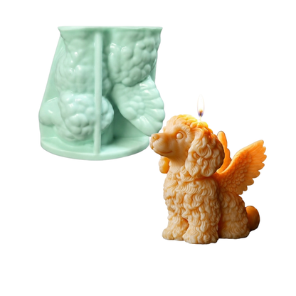 Molde para Vela 3D perrito Ángel