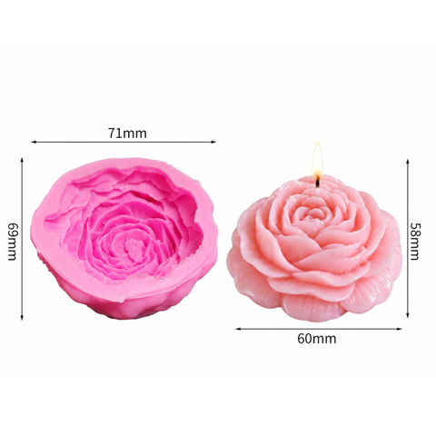 Molde de Silicón Flor Peonia Mediana Vela
