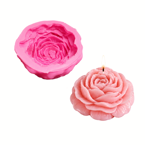 Molde de Silicón Flor Peonia Mediana Vela