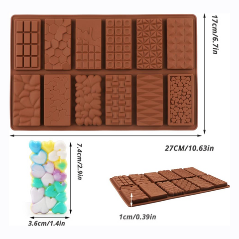 Molde Chocolatero 12 Barras