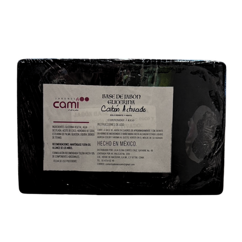 Base de Jabón Glicerina Carbón Activado 1 kg