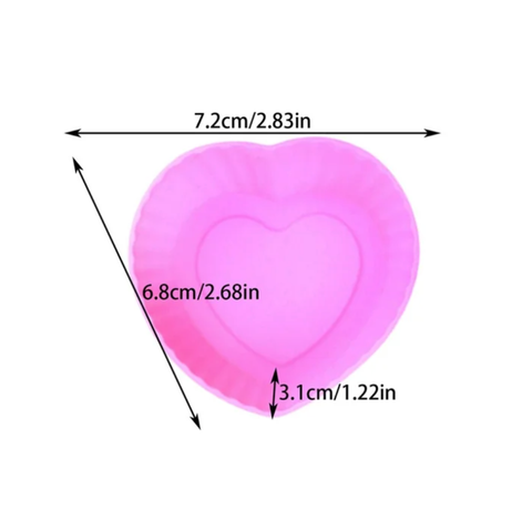 Juego de 6 Capacillos de Corazón (7cm)