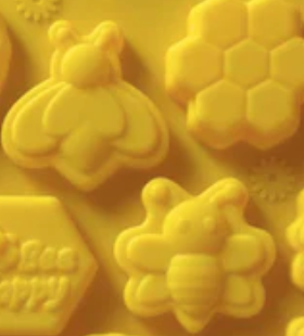 Molde Abejas y Miel Panales de Abejitas para Jabón