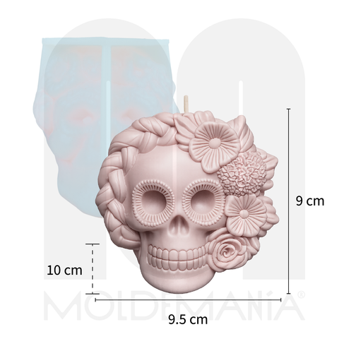 Molde Cráneo Trenzado Tradicional 3D