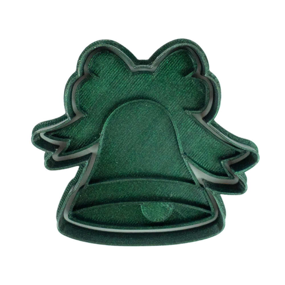 Cortador con Sello Campana Navideña 8cm