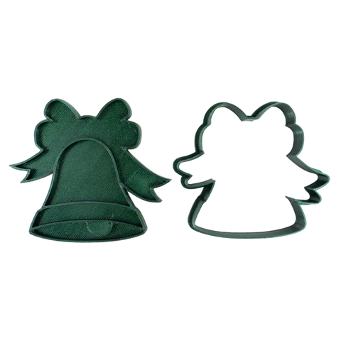 Cortador con Sello Campana Navideña 8cm