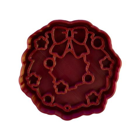 Cortador con Sello Corona Navideña