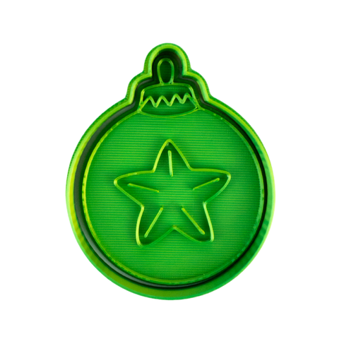 Cortador con Sello Esfera Estrella 8cm