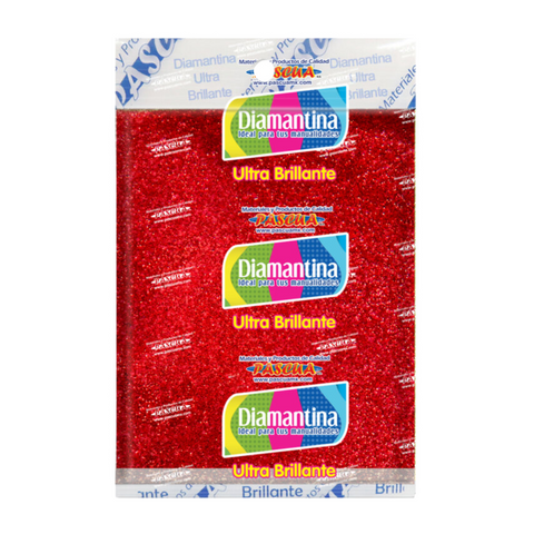 Diamantina Fina Roja Ultra Brillante 50grs