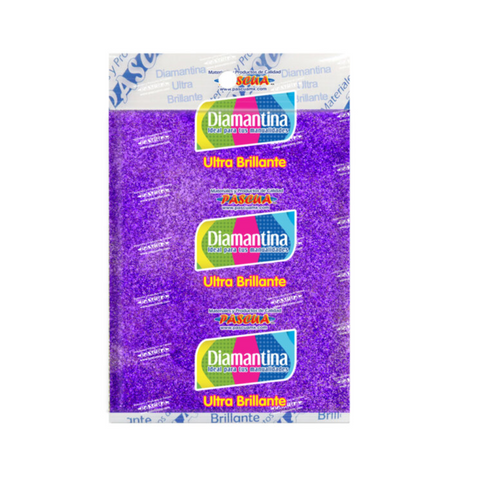 Diamantina Fina 50 gr Morada Ultra Brillante