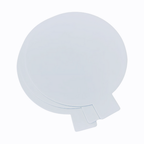 Mini Base de Cartón Blanco con Pestaña 8 cm