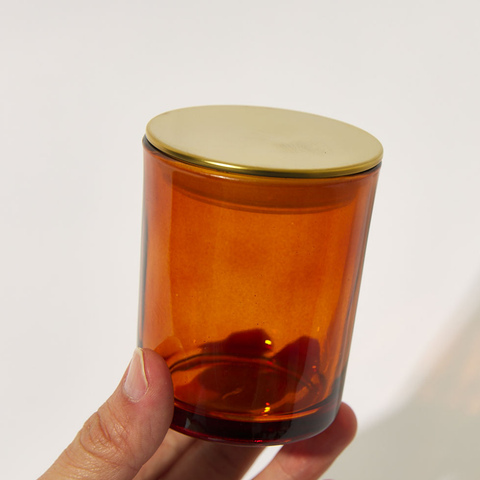 Vaso Ámbar con Tapa Metálica 200 ml