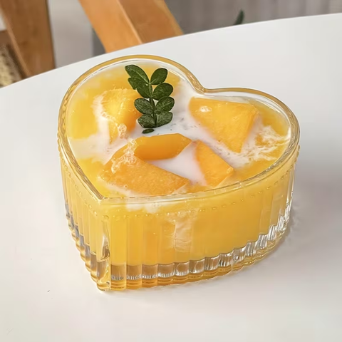 Frasco Corazón de Cristal Rayado 160 ml