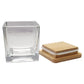 Frasco de Vidrio en Cubo con Tapa para Almacenamiento