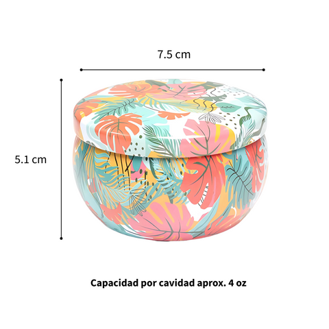 Lata Verano para Vela Aluminio 4 oz