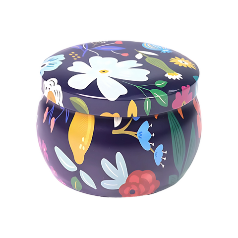 Lata Aluminio Flores para Vela 4oz