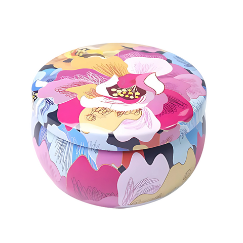 Lata para Vela Aluminio 4 oz. Floral