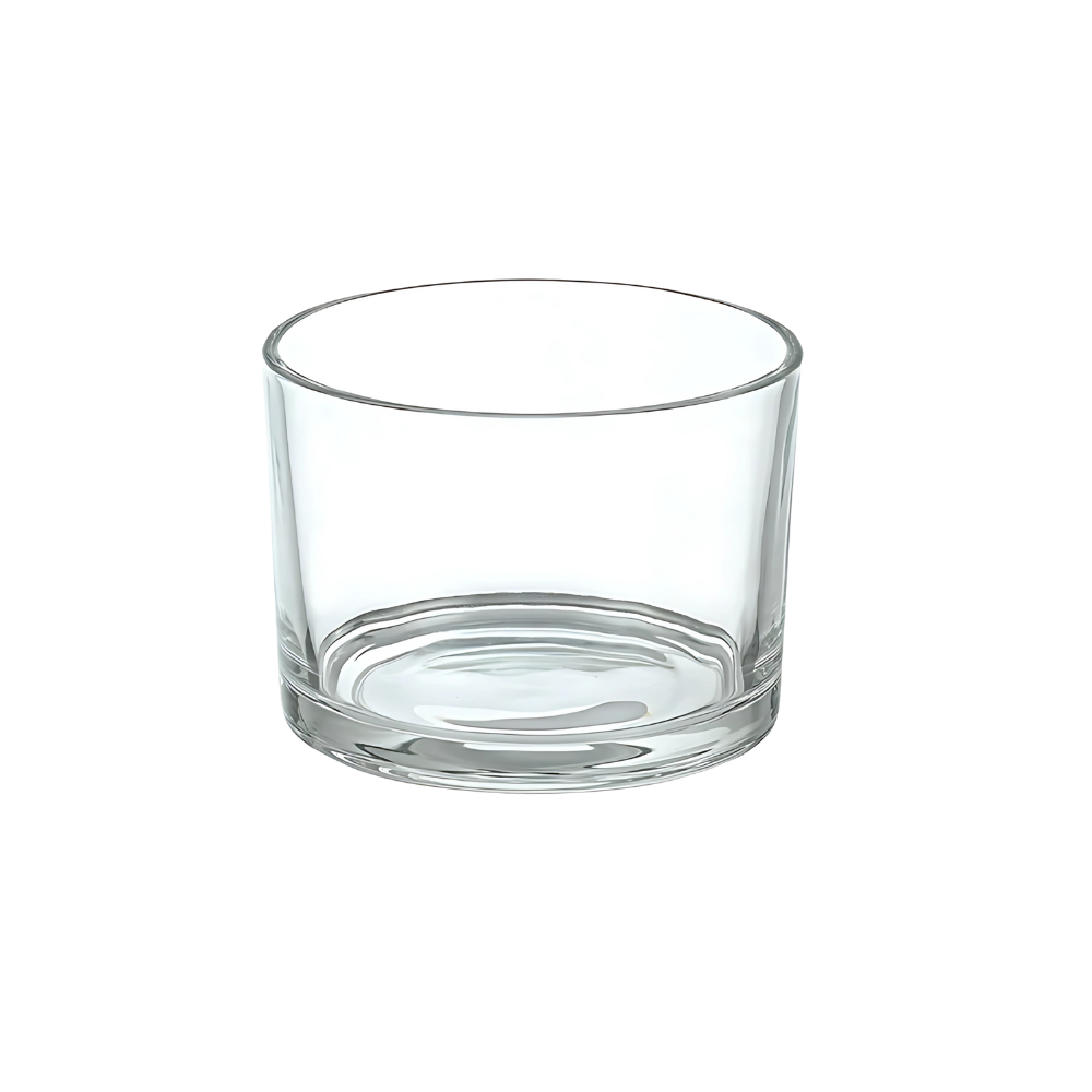 Frasco de cristal para vela sin tapa 10x8 cm