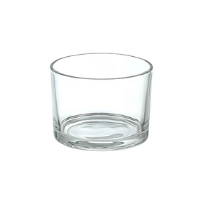 Frasco de cristal para vela sin tapa 10x8 cm