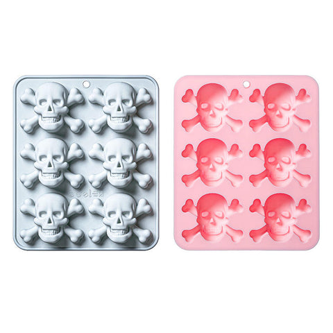 Molde 6 Calaveras Piratas 2D