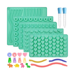 Set De 5 Moldes Para Gomitas y 2 Goteros