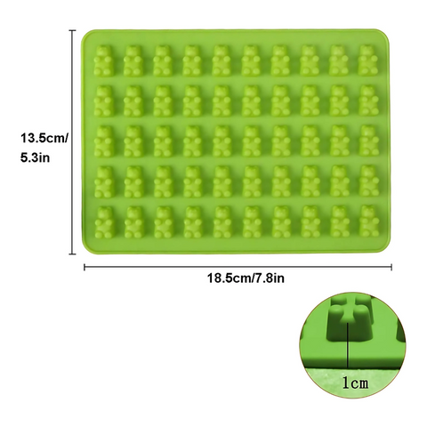 Set De 5 Moldes Para Gomitas y 2 Goteros