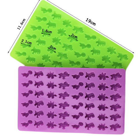Set De 5 Moldes Para Gomitas y 2 Goteros