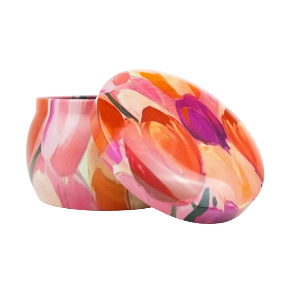 Lata para Vela Aluminio 4oz Tulipanes