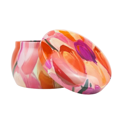 Lata para Vela Aluminio 4oz Tulipanes