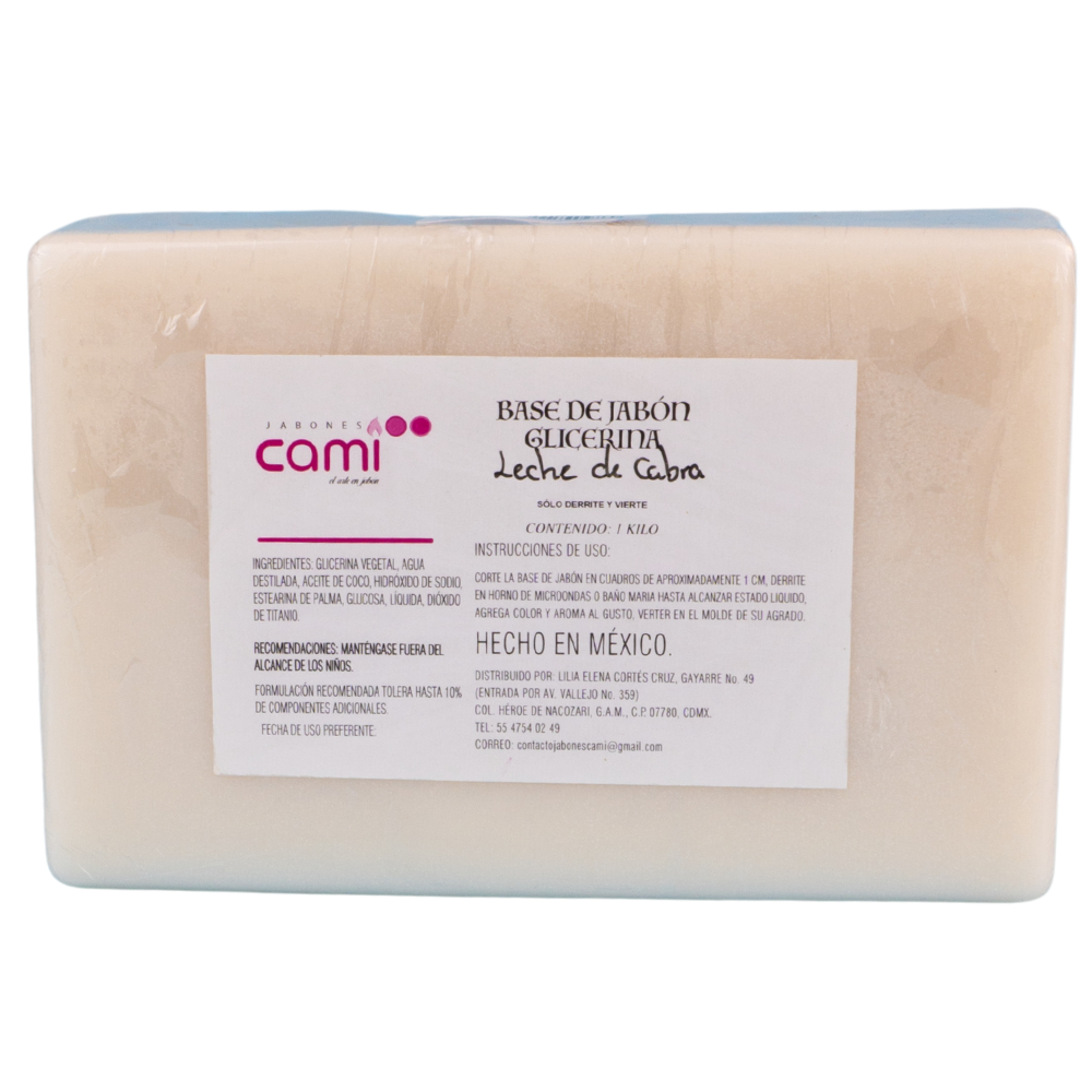 Glicerina Leche de Cabra Base para Jabón 1 kg.