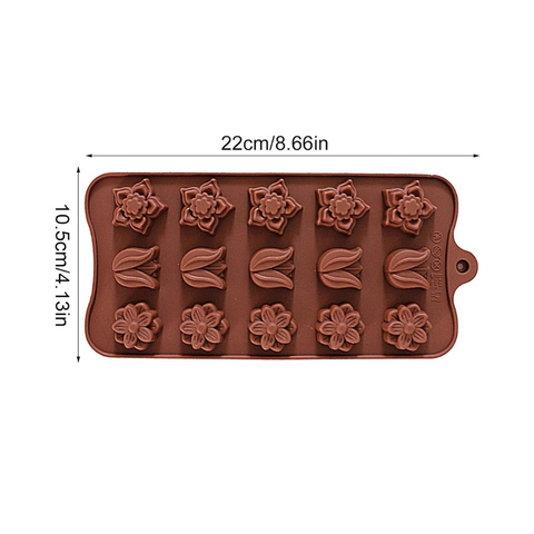 Molde Trufa Tulipanes de silicón para reposteria