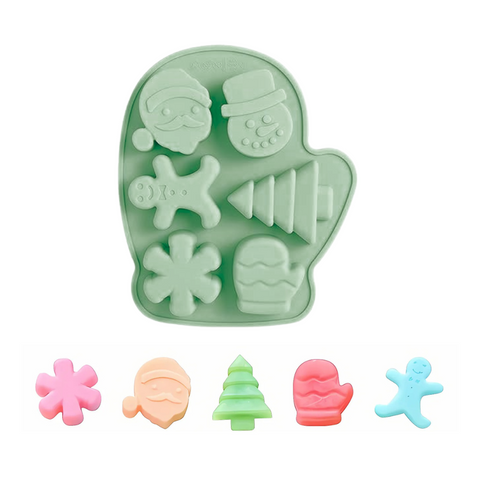 Molde De silicón Guante Navideño