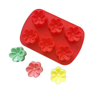 Molde De Silicón de flor con 6 cavidades