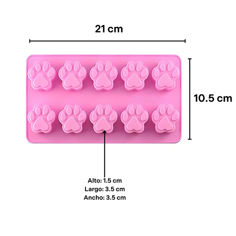 Molde de silicón económico de huellas para galletas, chocolates.