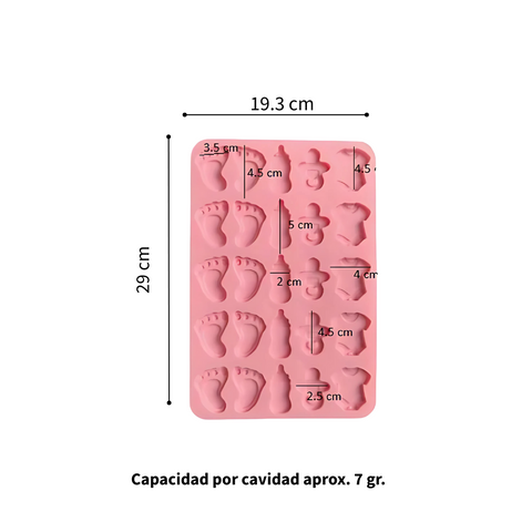 Molde baby 20 cavidades de silicón para repostería