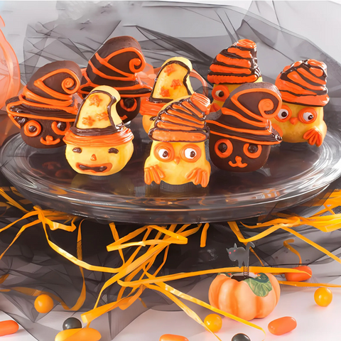 Molde Halloween Gatos y Calabazas