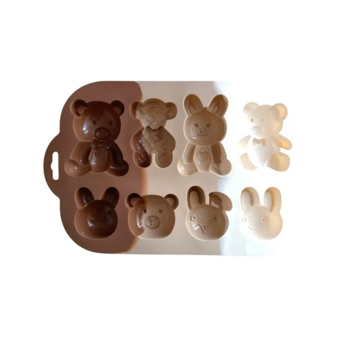 Molde Osos Y Conejos Reposteria