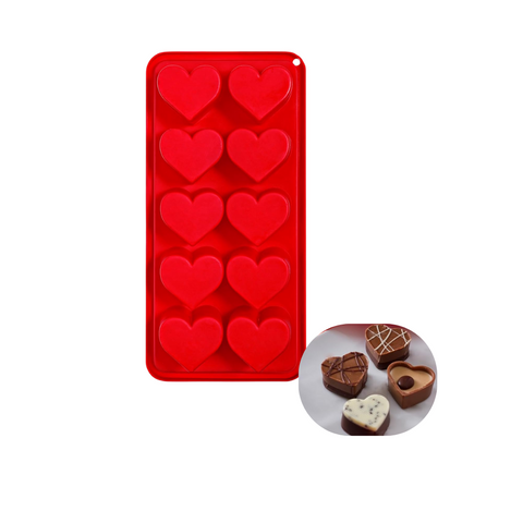Molde De Silicón 12 Corazones