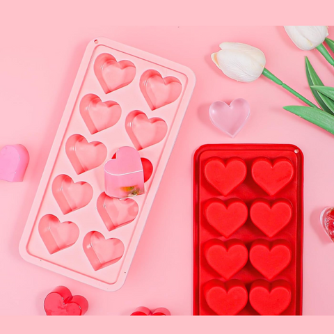 Molde De Silicón 12 Corazones