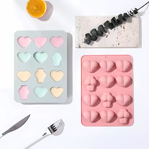 Molde De Silicón corazón cachetón