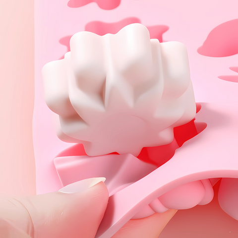 Molde De Silicón arcoíris y flores